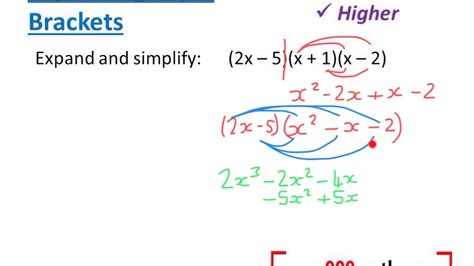 how to simplify 3 brackets